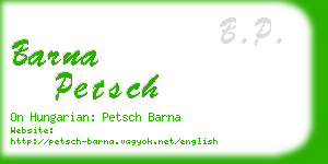 barna petsch business card
